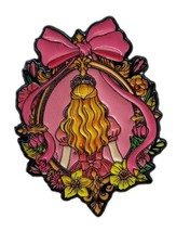 Wicked-Inspired Pink Witch Glinda Silhouette Pin – Artist-Created Collectible picture