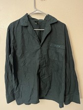 Skims Cotton Poplin Sleep Shirt in Dark Green - Size M picture