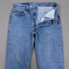 Vintage Levis 501 Jeans Mens 30x32 Blue 90s Made USA Thrashed Pants (Tag32x32) picture