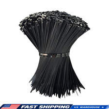 150 Pack Zip Ties 8 Inch Black, 40lbs Tensile Strength, Nylon Cable Ties picture