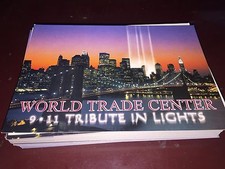 World Trade Center 9 11 Tribute in Lights Postcard New Mint and rare picture