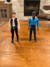 1977 Han Solo and 1980 Lando Calrissian Star Wars Vintage Kenner Action Figures picture