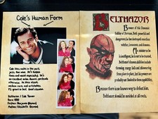 Charmed Cole Human form / Belthazor Page Prop Book Of Shadows High Quality Page picture