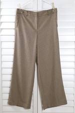TALBOTS NWT $119 Greenwich Wide Leg Glen Houndstooth Check Pants Size 14 picture