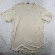 Cotton Heritage Men's XL Cream 100% Ring Spun Cotton Curved Hem T-Shirt Tee picture