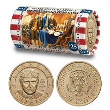 2026 President Donald Trump $1 Coin DECLARATION OF INDEPENDENCE Roll America 250 picture