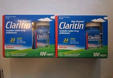 SALE Lot Of 2 Claritin 24 Hour 100 Count Tablets Pack 12/2027+  USA picture
