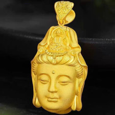 plating  necklace pendant jewelry Guanyin head birthday gift for boys and girls picture