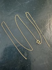Broken: Vintage 9ct Gold Fine Curb Chain Necklace 18
