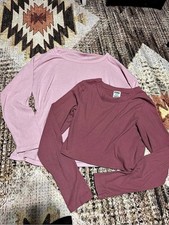 Two Victoria's Secret & PINK Long Sleeve Tops in Pink picture