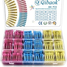 660 PCS Heat Shrink Butt Connectors Qibaok Crimp Electrical Wire Connector 。 picture