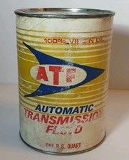 1960s 1970s Rare Old Vintage ATF Oil Can Quart Oil Can Tulsa Oklahoma Oil Can picture