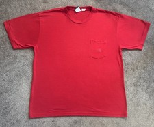 VTG The North Face Pocket T-Shirt Sz L Red Made In USA Embroidered picture
