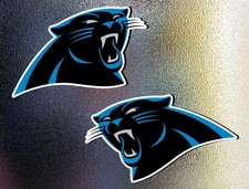 Carolina Panthers Left & Right Water Proof UV Safe Glossy Vinyl Decals x2 picture
