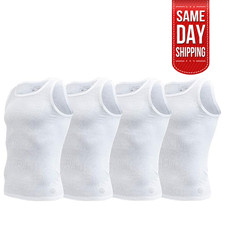Aeropostale Mens Tank Tops A Shirts Mens Undershirts White Contour Fit 4 Pack picture