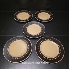 Vintage Franciscan Discovery Tahiti Bread Plates 6 3/8 Set of 5 USA MCM 1960s picture