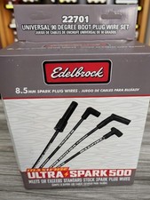 NEW Edelbrock 22701 Max-Fire Ultra-Spark 500 Plug Wire Set 90 Degree 8.5MM picture