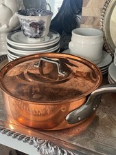 Vintage 9” Fabrication Francaise Sauté Pan with Lid Cast Iron Handle picture