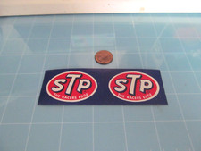 SMALL STP PAIR VINTAGE Sticker / Decal  RACING ORIGINAL old stock picture