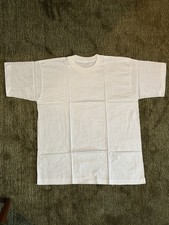 Vintage 1980s/90s Italian Single Stitch Deadstock Blank White Tee T-Shirt picture