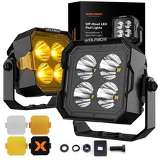 WOLFBOX 3 Inch LED Pods  True Power and Lumens Off Road Ditch Lights with 4 C... picture