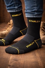 3,6,12 Pairs Men's  Black Cushion  Crew Socks Size 10-13 picture