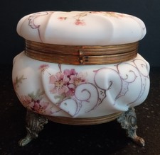 Huge Antique Wavecrest Dresser Jar picture
