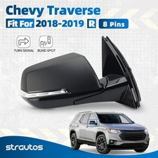 For 2018 2019 Chevy Traverse Side Mirror W/ Blind Spot & Turn Signal Right 8 Pin picture
