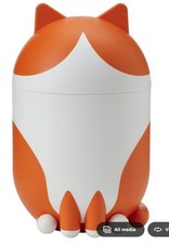 BRAND NEW IKEA GREJSIMOJS CUTE ORANGE WHITE CAT SHAPED PLASTIC CONTAINER 😺😸😸 picture