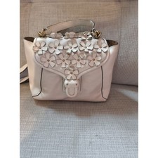71. Coach Parker Top Handle Tea Rose Applique Chalk White Leather Bag 29360-700 picture