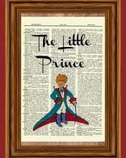The Little Prince Dictionary Art Print Poster Picture Le Petit Prince Book Gift picture