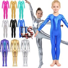 US Girls Gymnastics Bodysuit Jumpsuit Sparkly Unitard Dance Competition Leotard picture