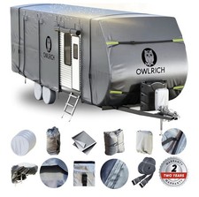 RV Cover With UV Resistant Top Windproof Travel Trailer Cover for 33' to 37' RV picture