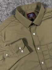 UNTUCKit Shirt Mens Large Slim Fit Nylon Stretch Long Sleeve Button Up Green picture