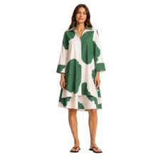 NWT COS Green Cream Abstract Leaf Print Oversized Shirt Dress US 2 picture