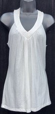 Body Central Women Size M VTG Y2K Embroidered Appliqué on Back Tank Top Ivory picture