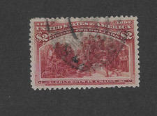 US Scott 242, $2 brown red, Columbus in chains,1893, VF+, scv. $675 picture