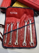Proto 5pc Metric Double End Flare Nut Wrench Set 7mm - 17mm 6pt Made In USA picture