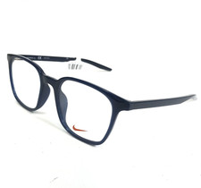 Nike Eyeglasses Frames 7124 420 Blue Square Full Rim White Swoosh Logo 50-19-145 picture