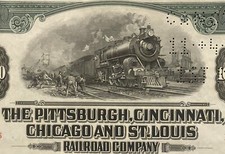 Vintage 1944 Pittsburgh Cincinnati Chicago St Louis $1000 Bond 🚂 Pan Handle picture