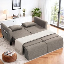 6-in1- Convertible Loveseat Couch Sleeper Sofa Unique Removable Backrest Design* picture