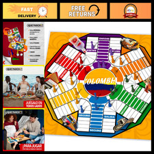 Magnetic Colombian Parques Game for 2-6 Players - Fun Board Game, Parcheesi Styl picture