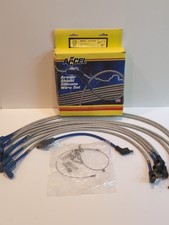 ACCEL 8001B Armor Shield 8mm Spark Plug Wires Silver Braided NOS Chevy GMC V8 picture