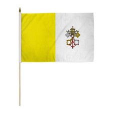 12x18 Inches 12 x 18 Vatican Stick Flag wood Staff picture