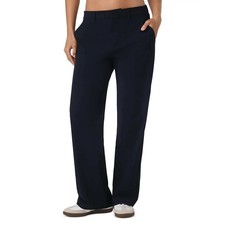 Vuori Women's Miles Ankle Trouser Size M Black Wide Leg Pants High Rise VW4357 picture