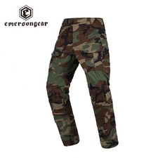 Emerson E3 Combat Pants Army Airsoft Regular Tactical Trousers Woodland knee pad picture