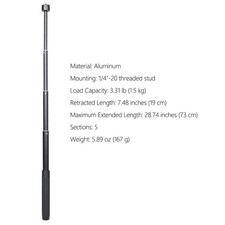 Feiyu V3 Adjustable Extension Pole for Gimbal & Action Cam, 5 Sections, 28