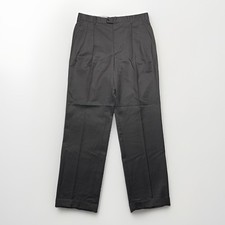 Zanella Bennett Pleated Wool Dress Pants Men's 34 Gray Cuffed Made in Italy Saks picture