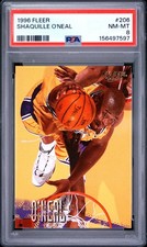 🔥 PSA 8 1996 Shaquille O'Neal Shaq 206 Fleer POP/15 picture