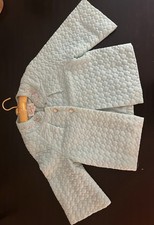 Vintage Barbizon Satin Serene Line 1950s Embroidered Babydoll Quilted Jacket picture